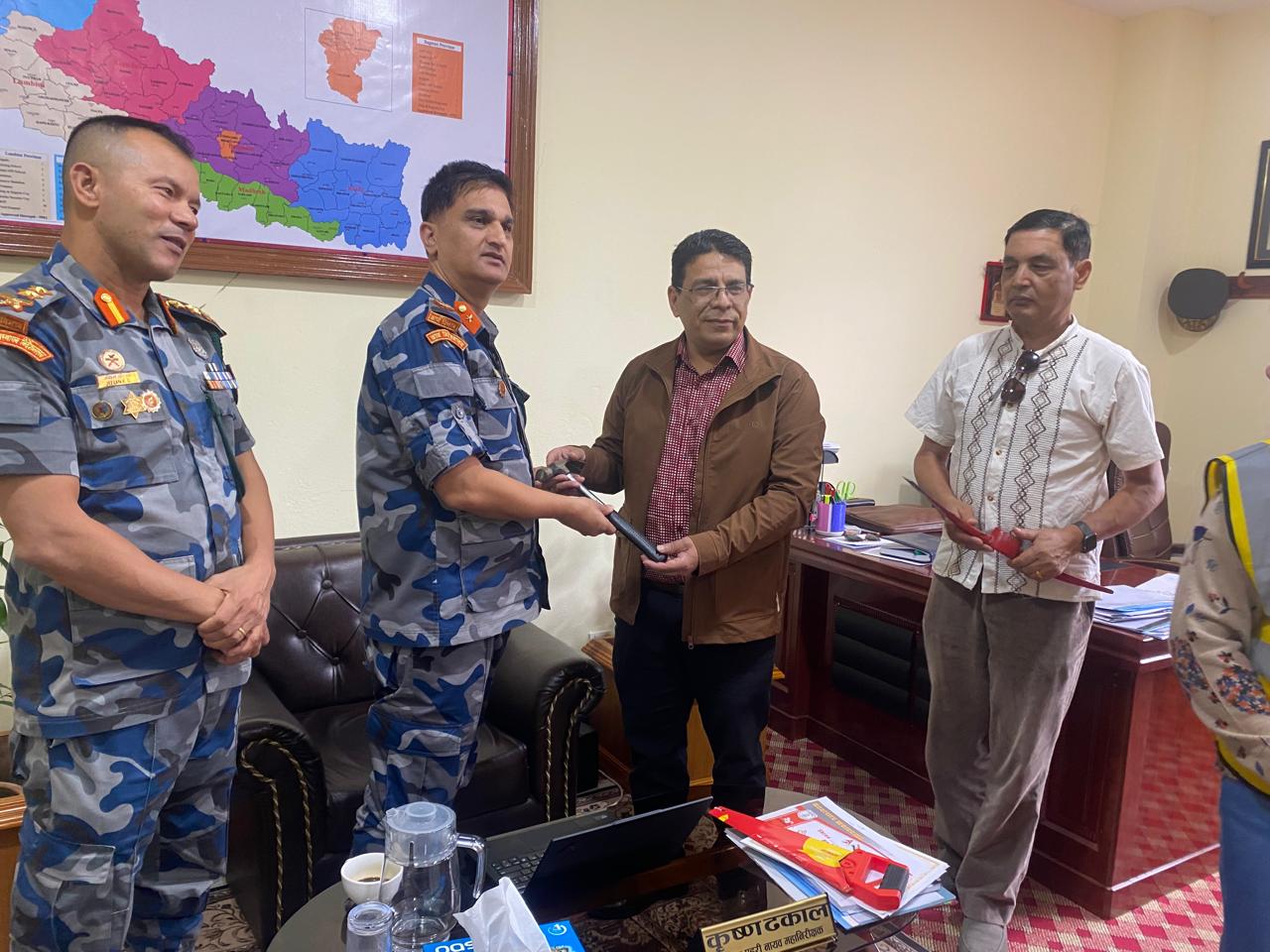 Handover of Rescue/ Rehabilitation / Reconstruction  Support Materials to Arm Police Force (APF) Head Quarter, Halchowk, Kathmandu, Nepal.